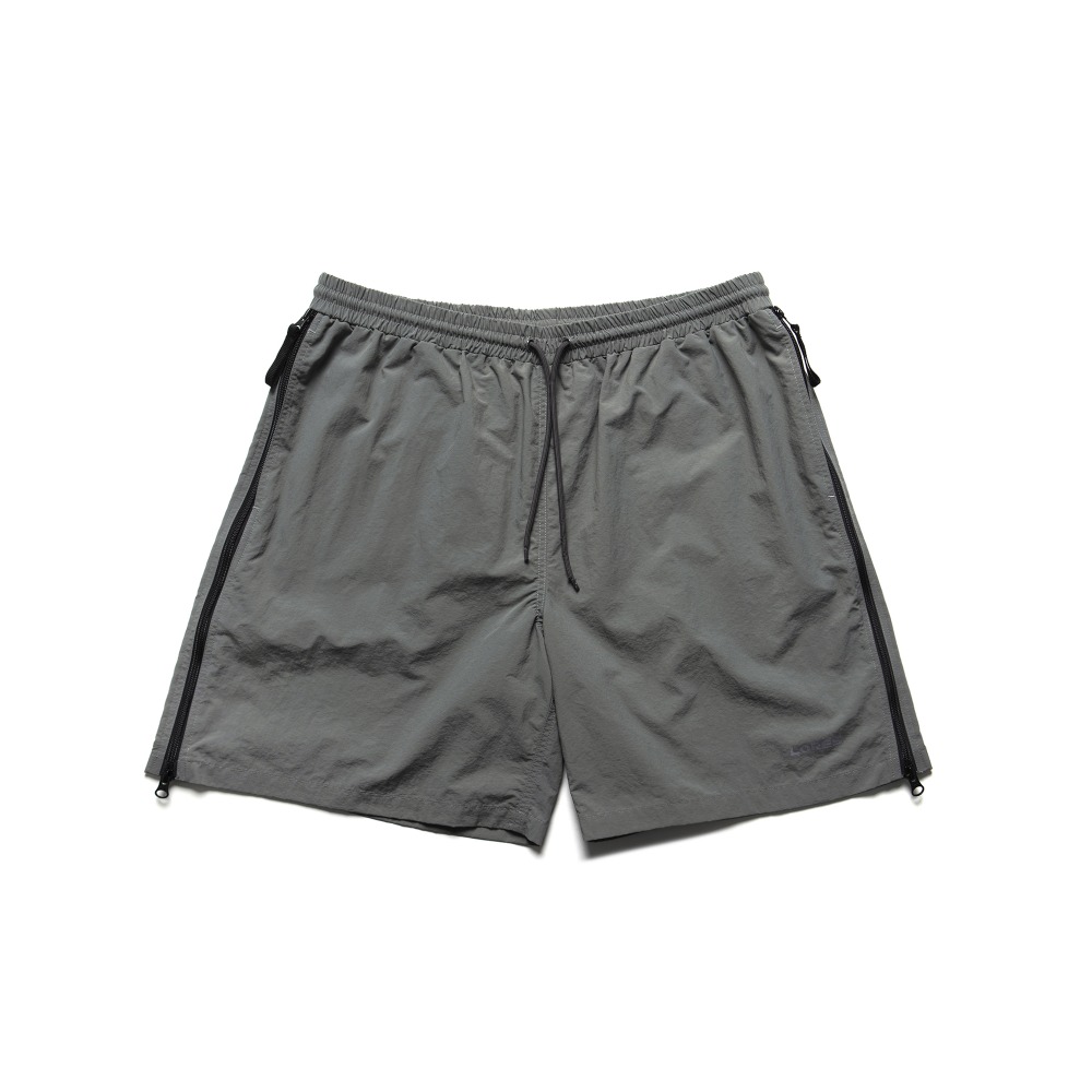 Nylon Zip Vent Shorts - Khaki