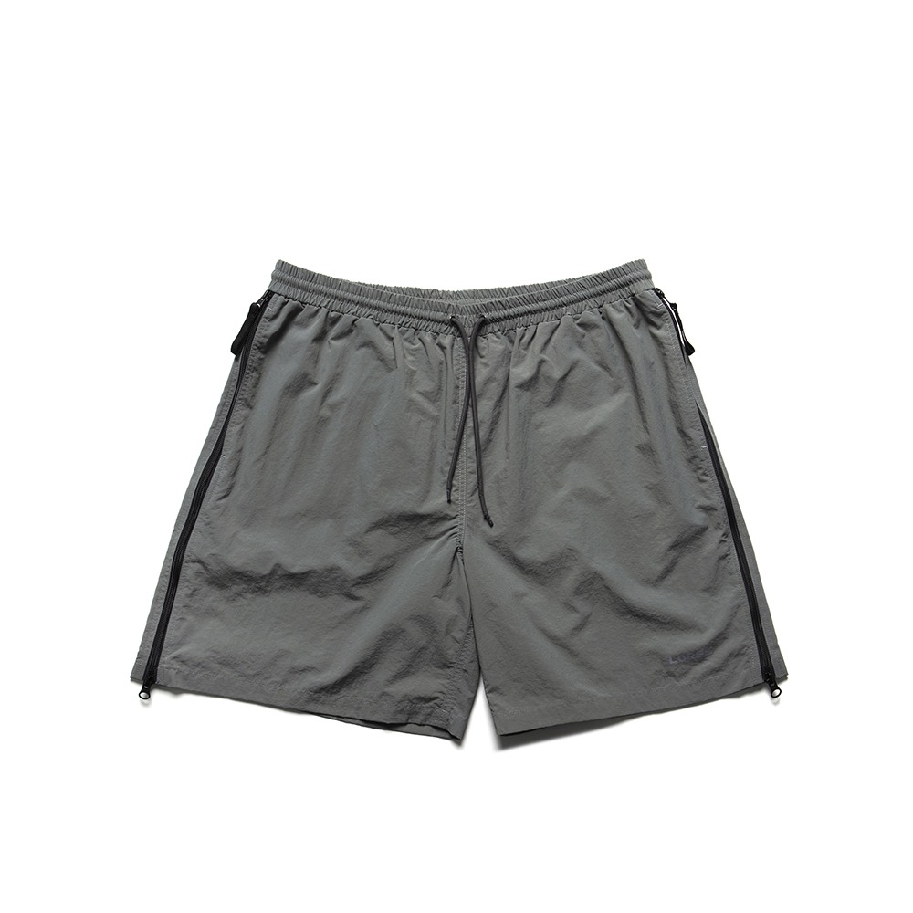 Nylon Zip Vent Shorts - Khaki