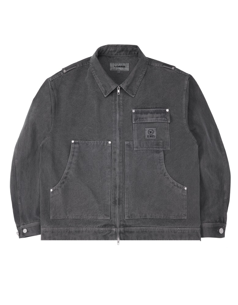 Pigment Dyed Work Jacket - Charcoal