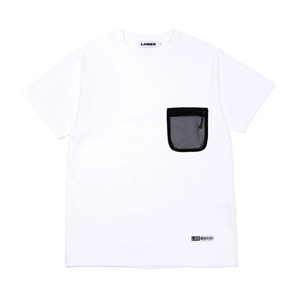 Mesh Pocket S/S T-Shirts - White