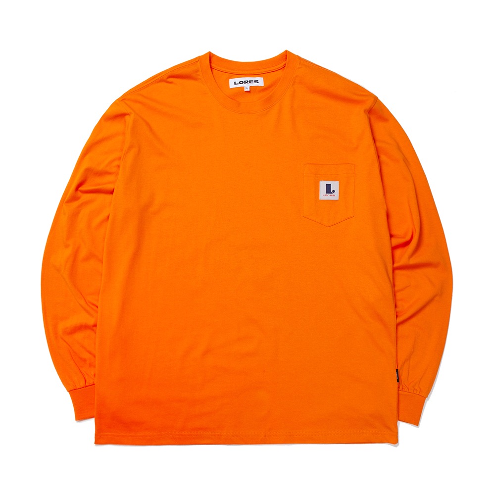 Pocket L/S T-Shirts - Orange