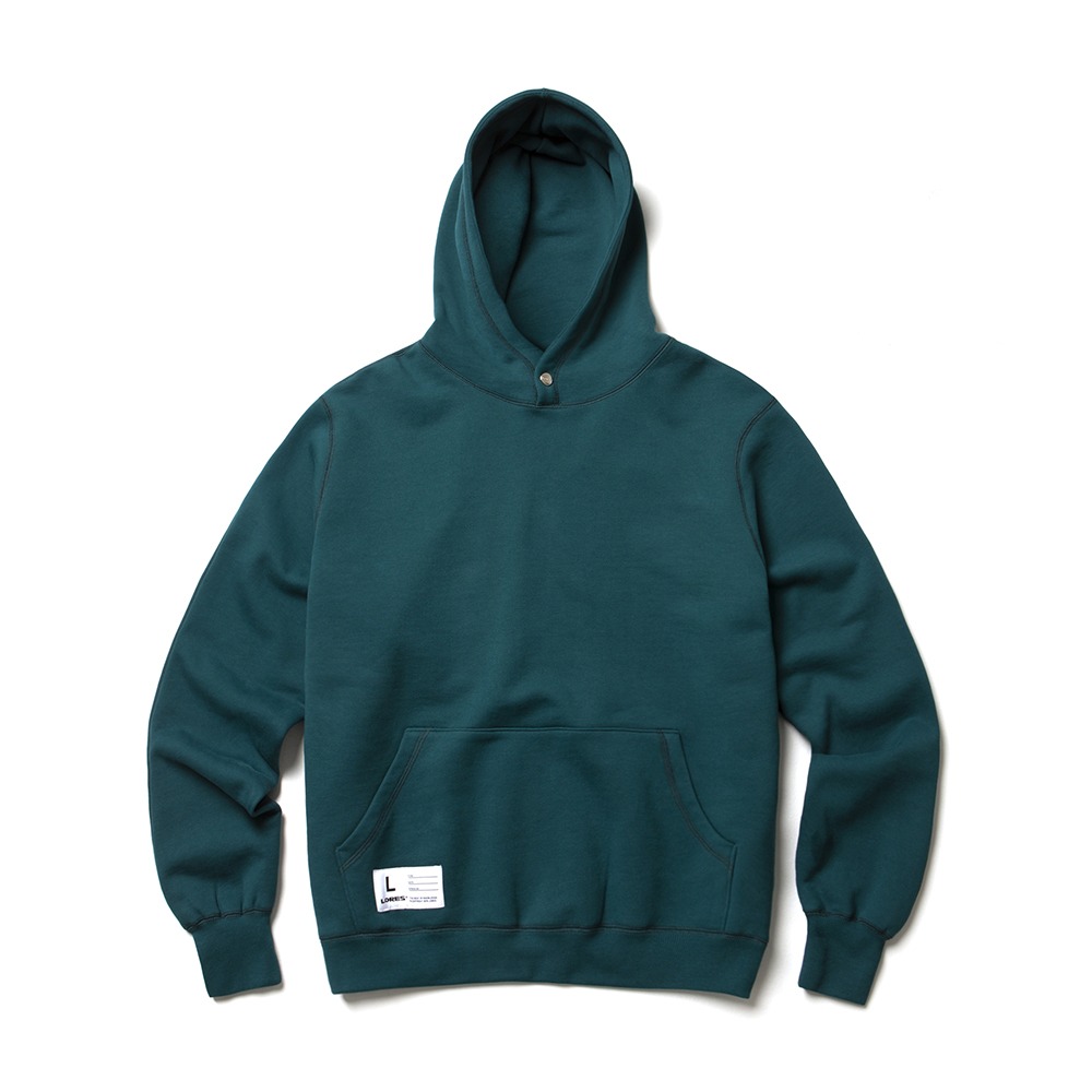 Terry Snap Pullover Hoodie - Forest Green