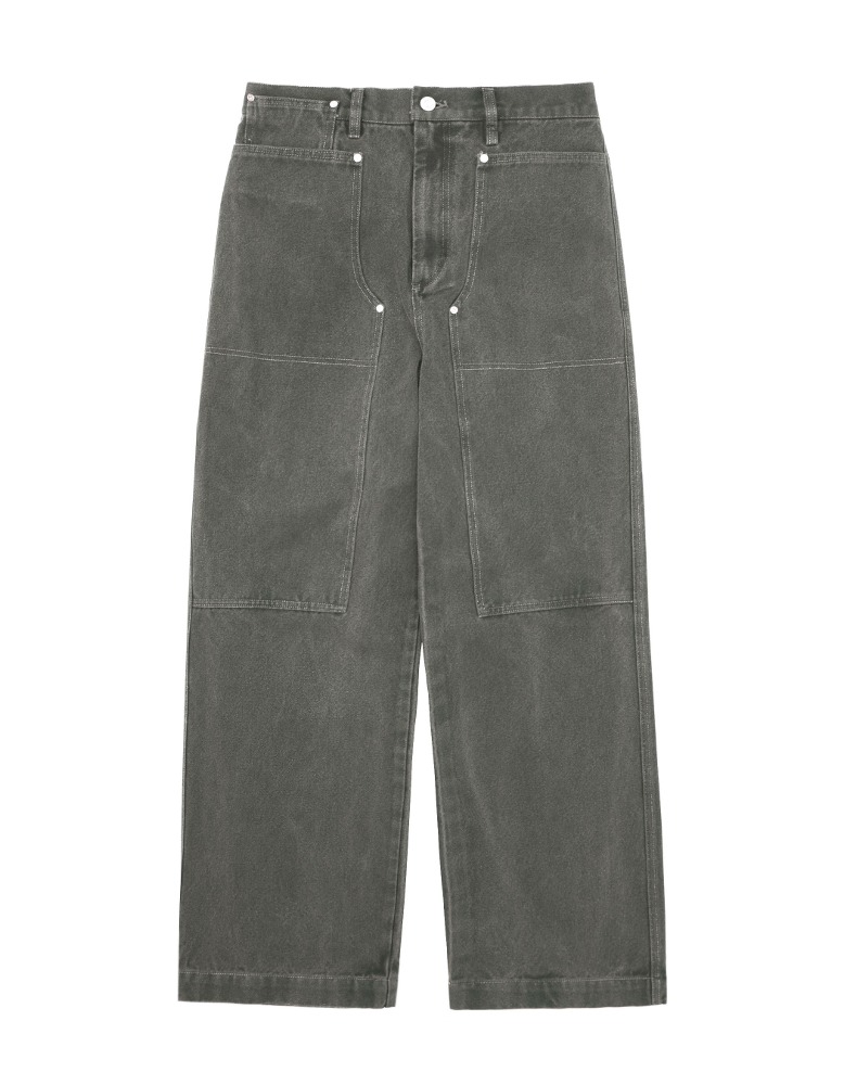 Pigment Dyed Work Pants - Slate