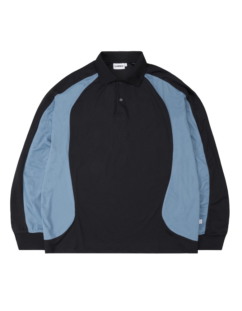 Color Block Polo Shirt - Black